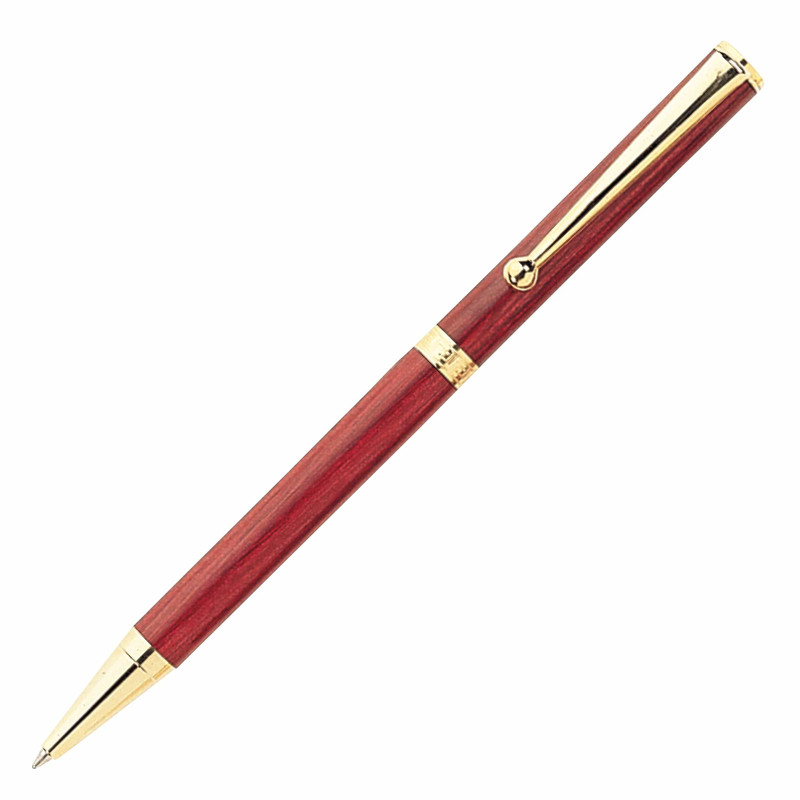 7 mm Slim Style Solid Clip Ballpoint Pen Kit - Finish:Gold - Pieces:1-Piece